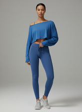 Batwing Long Sleeve Top - Night Sky Blue - VECTOR SPORTSWEAR